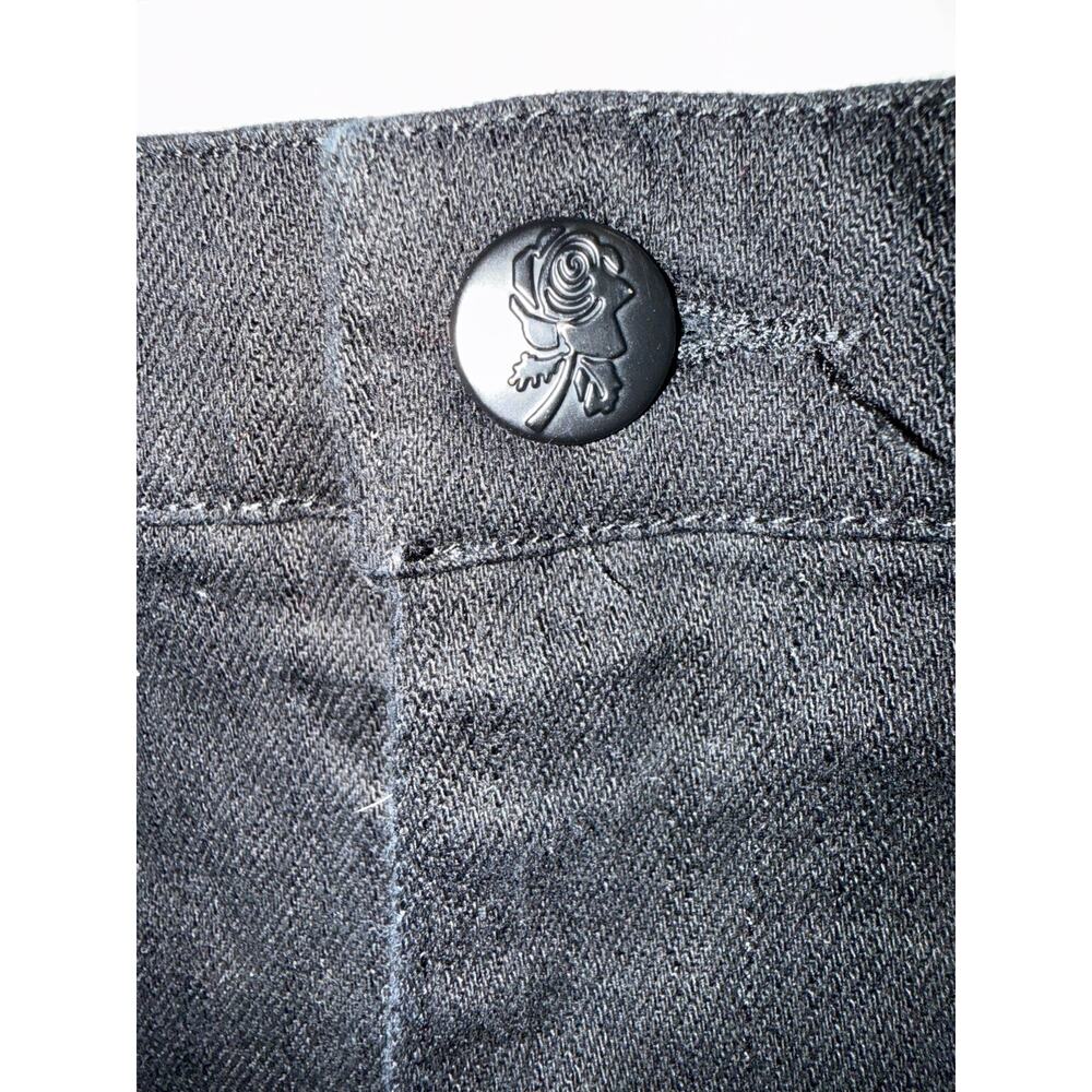 ModCloth x Black Friday Plus 18 White Skeleton Cargo Carpenter Jeans EUC Goth - Picture 4 of 9